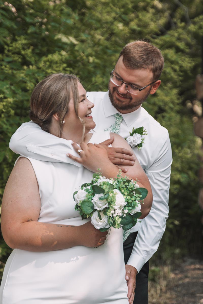 Bride and groom portrait